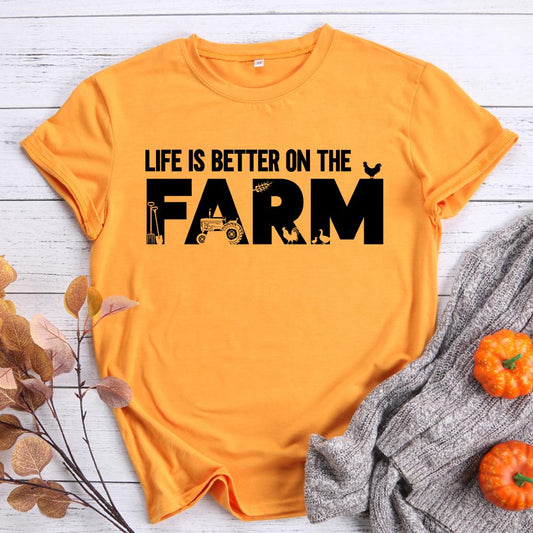 HYC - Life is better on the farm T-shirt Tee -04049