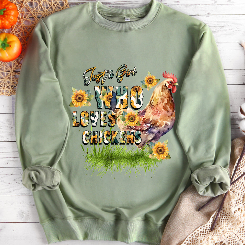 Chickens Girls Sweatshirt-BSLY0036