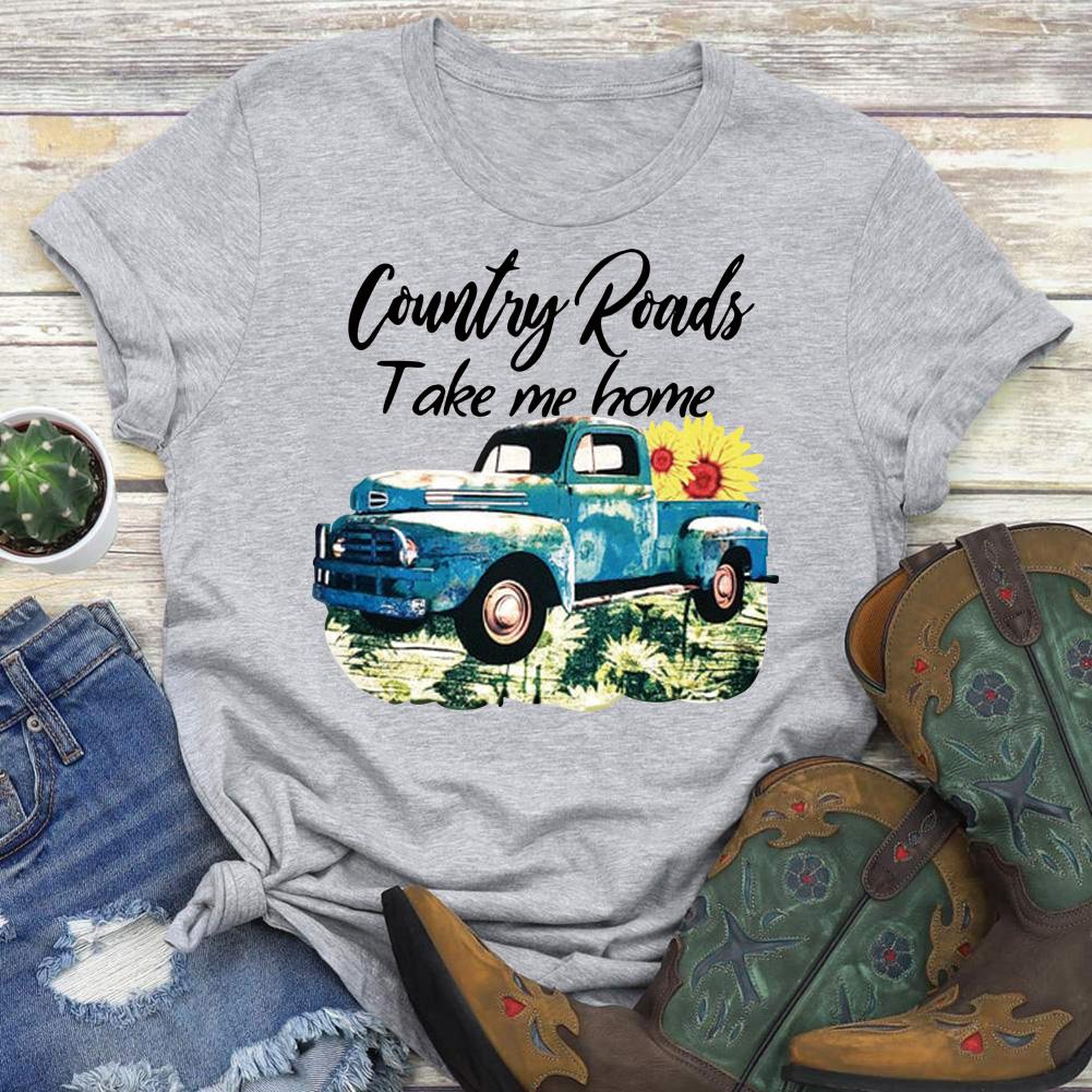 HYC - country road take me home village life T-shirt Tee -04885