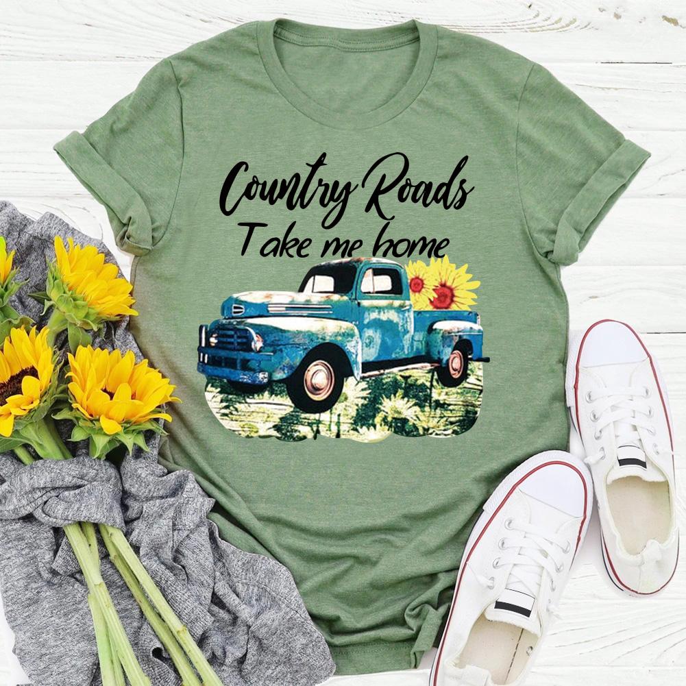 HYC - country road take me home village life T-shirt Tee -04885