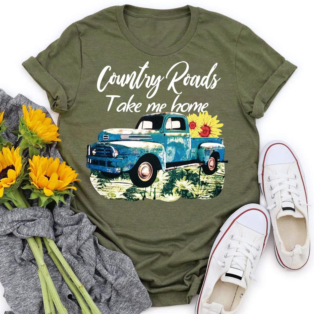 HYC - country road take me home village life T-shirt Tee -04885