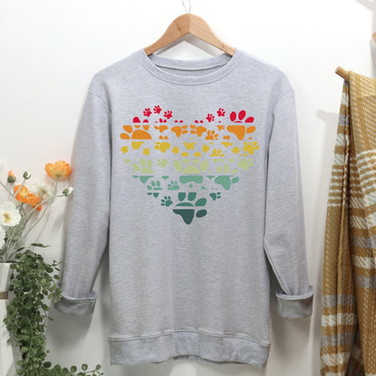 Dog paws  Heart Women Casual Sweatshirt