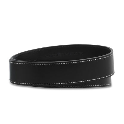 White Stitched Dress Belt