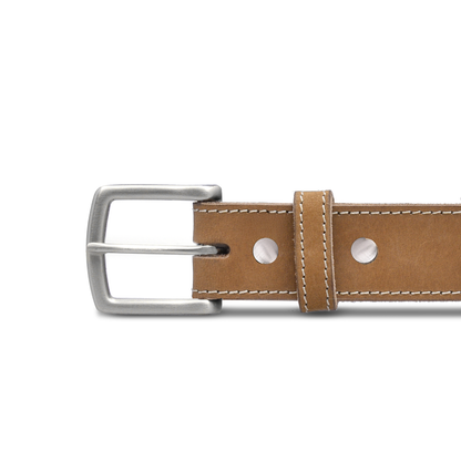 Tan Suede Stitched Belt