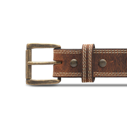 Distressed Extra Thick Double Stitched Belt