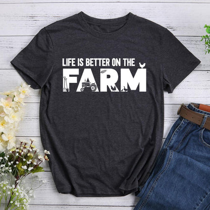 HYC - Life is better on the farm T-shirt Tee -04049