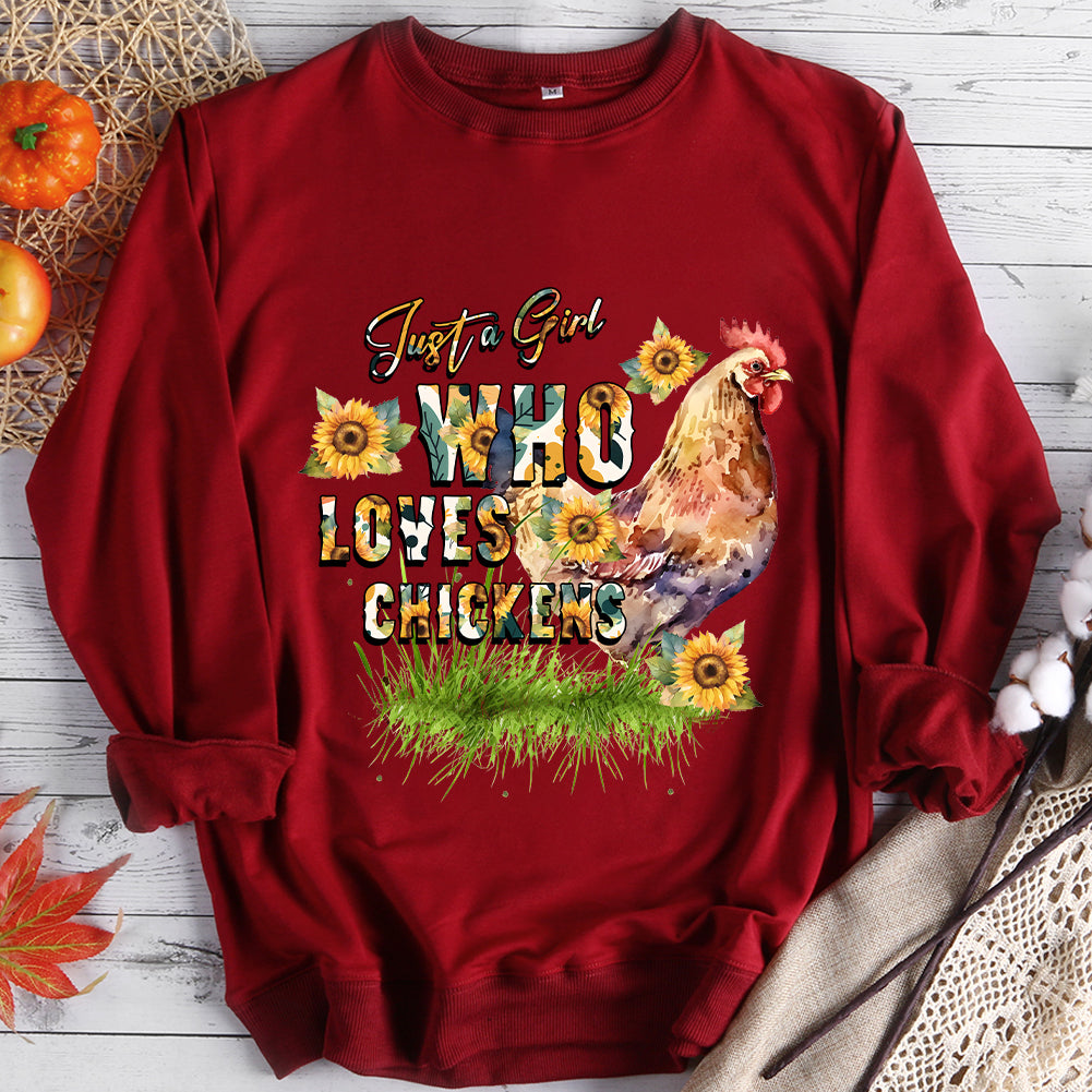 Chickens Girls Sweatshirt-BSLY0036