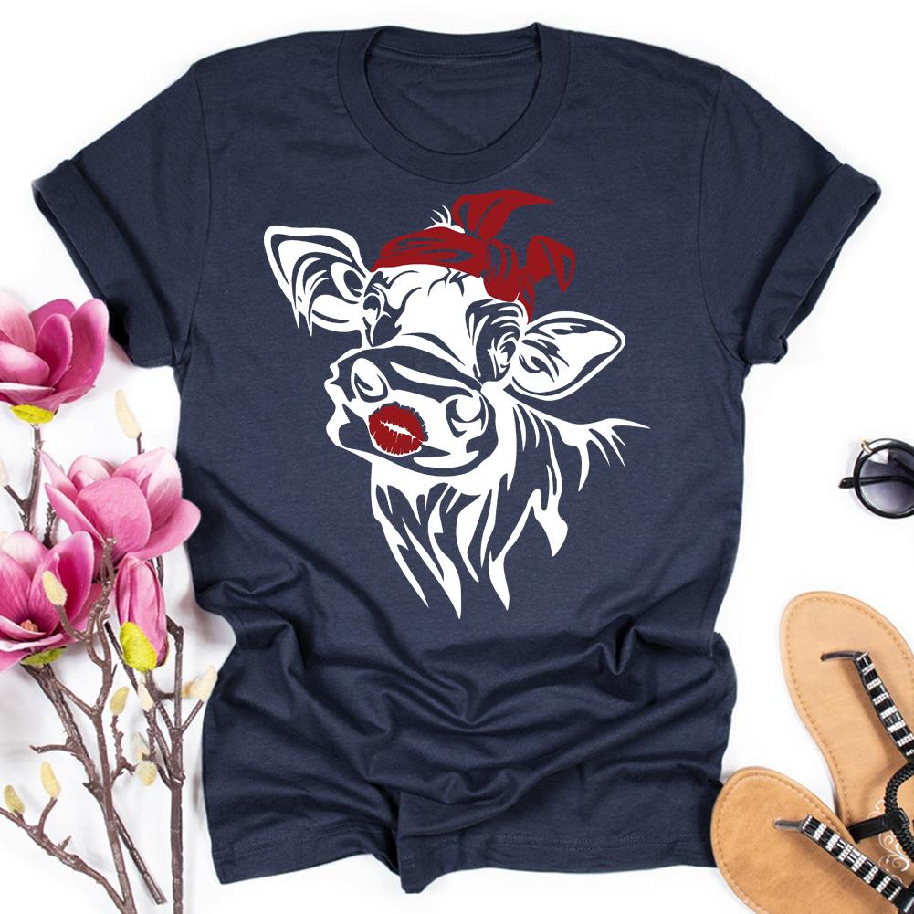 HYC - cow village life T-shirt Tee -03953