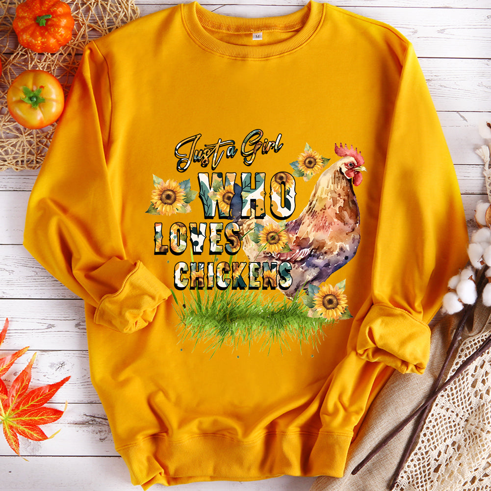 Chickens Girls Sweatshirt-BSLY0036