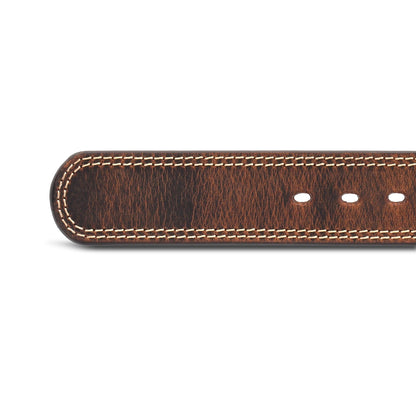 Distressed Extra Thick Double Stitched Belt