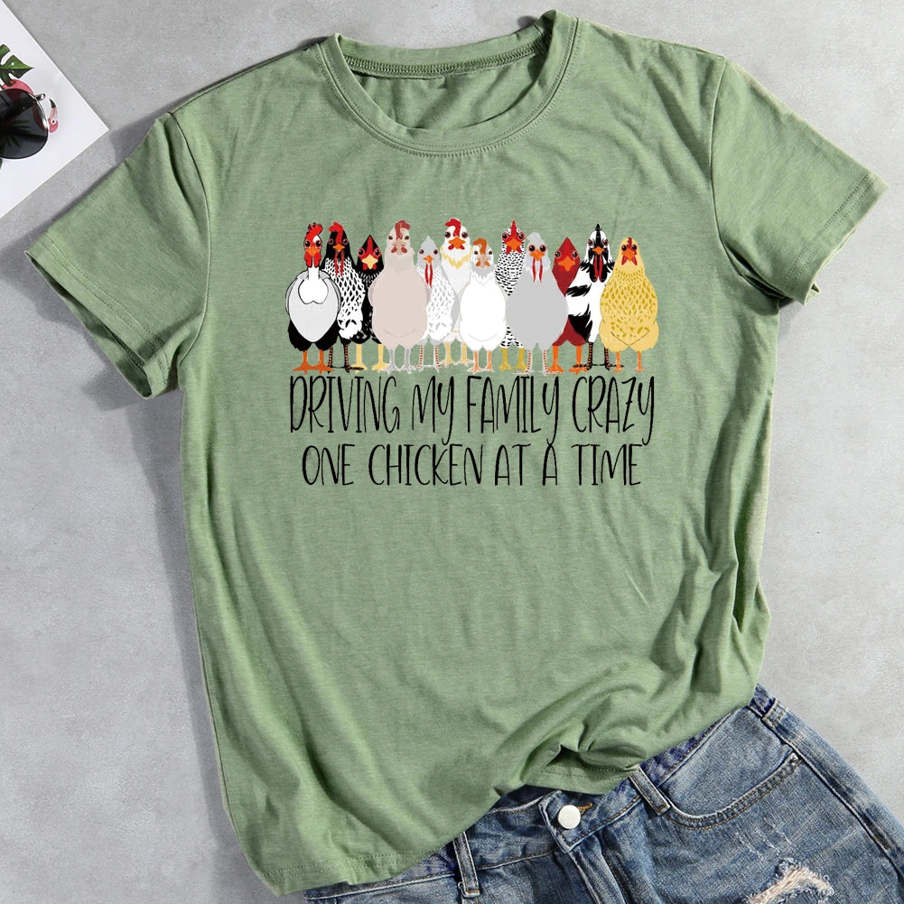 PSL - Driving my family crazy one chicken at a time T-Shirt-05024