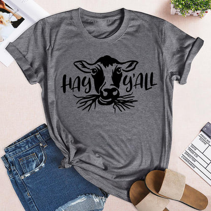 HYC - Cow Face T-shirt Tee-04904