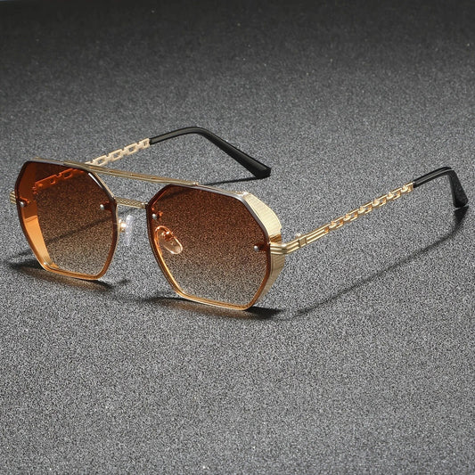 Striking Metal Frame Sunglasses