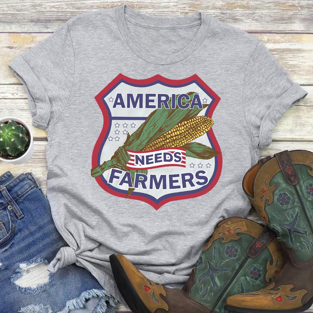 HYC - America needs farmers village life T-shirt Tee -04055