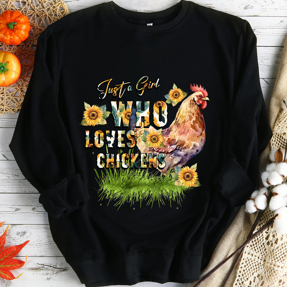 Chickens Girls Sweatshirt-BSLY0036