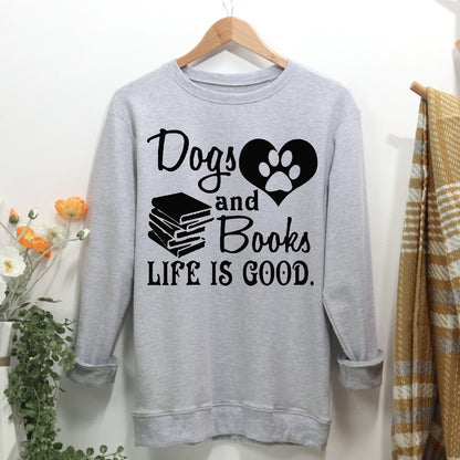 Womens Dog And ooks Are ood  Pet Animal Lover Women Casual Sweatshirt