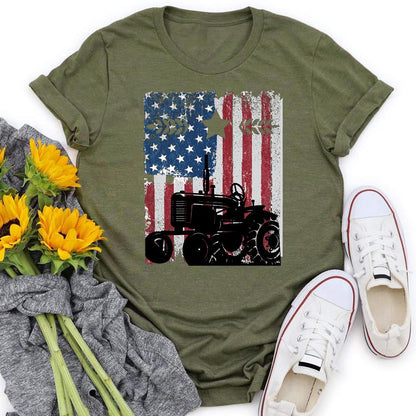 HYC - USA Flag Farmer American Farmers T-Shirt-03786
