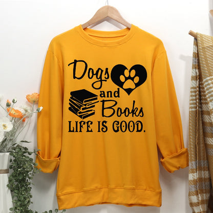 Womens Dog And ooks Are ood  Pet Animal Lover Women Casual Sweatshirt
