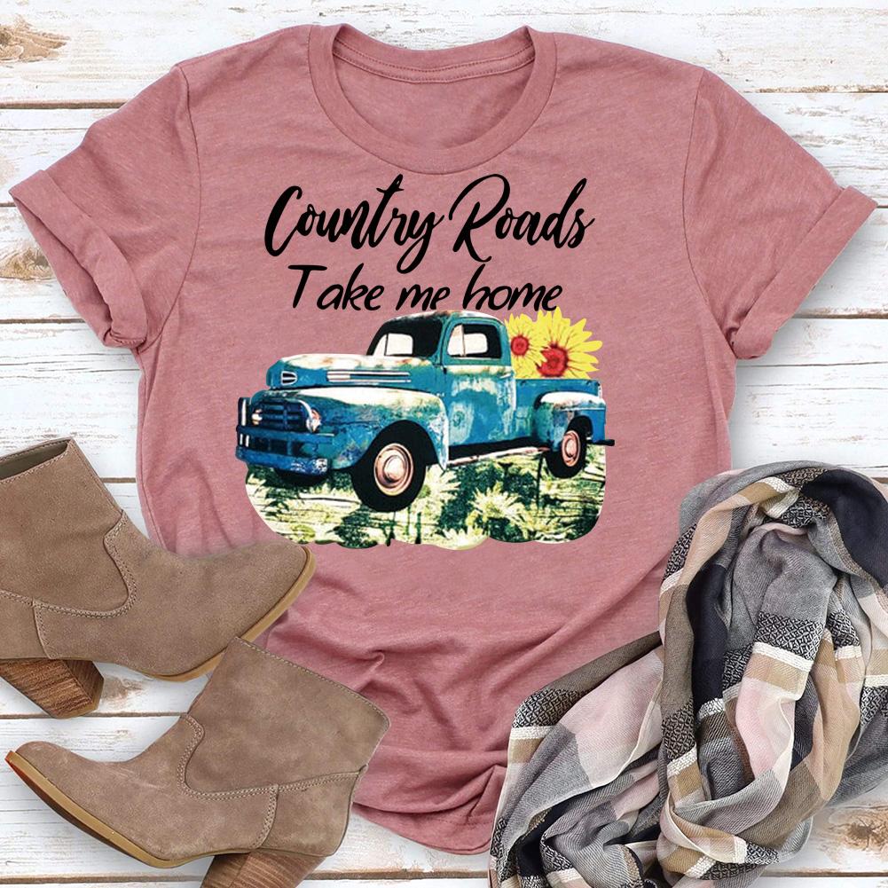 HYC - country road take me home village life T-shirt Tee -04885