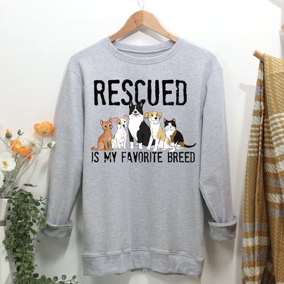 Rescue is my favorite breed Women Casual Sweatshirt