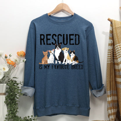 Rescue is my favorite breed Women Casual Sweatshirt