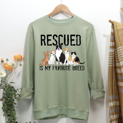 Rescue is my favorite breed Women Casual Sweatshirt