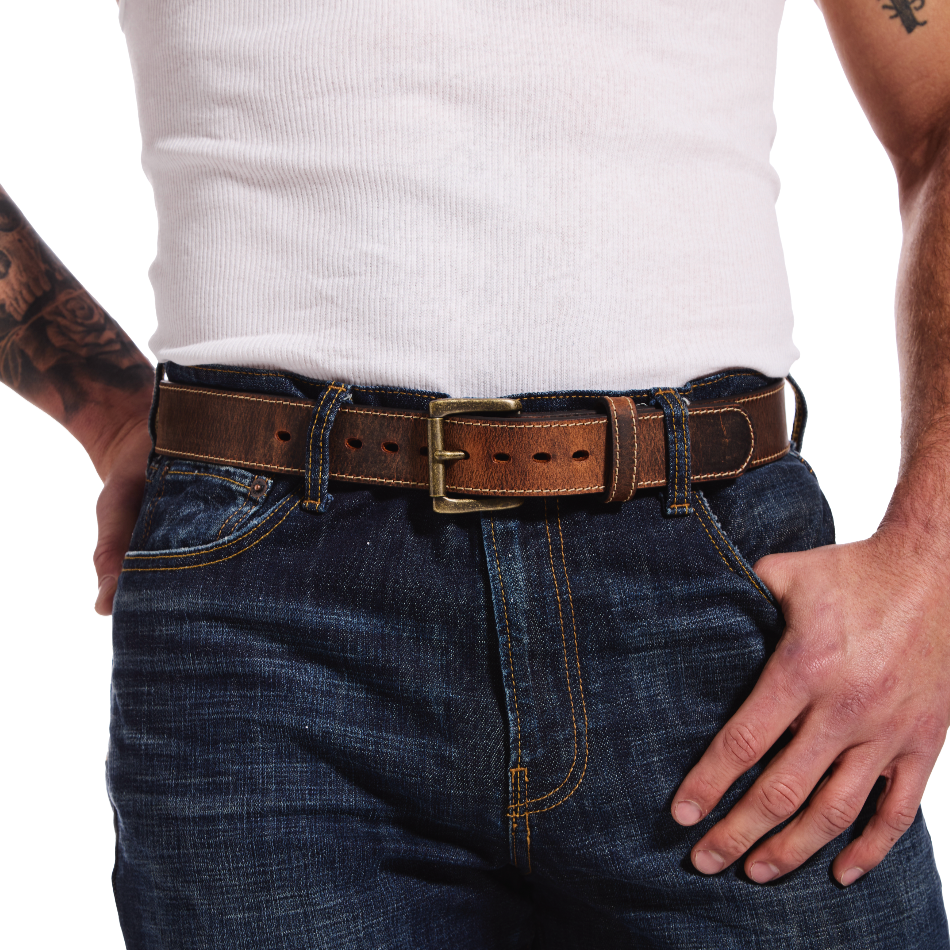 Distressed Everyday Stitched Belt