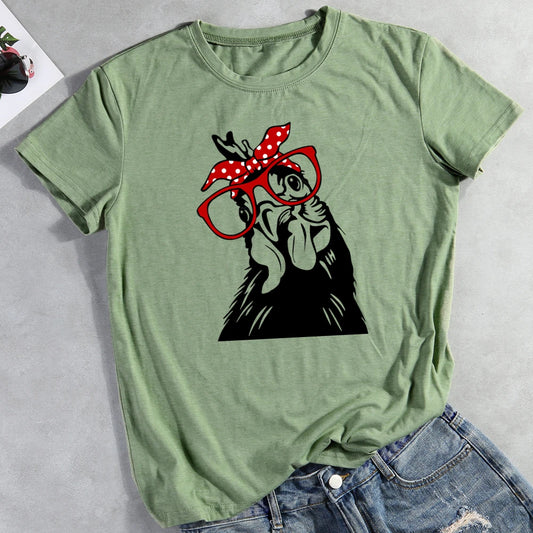 PSL - Funny glasses chicken T-shirt Tee -03954