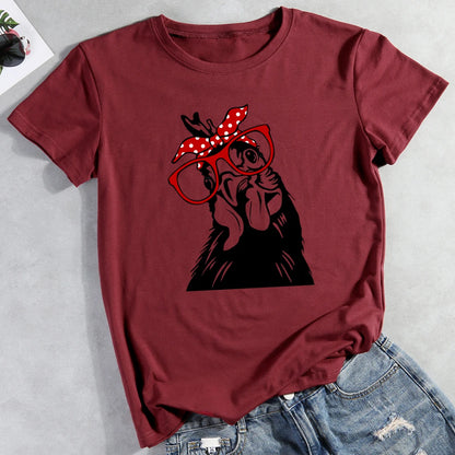 PSL - Funny glasses chicken T-shirt Tee -03954