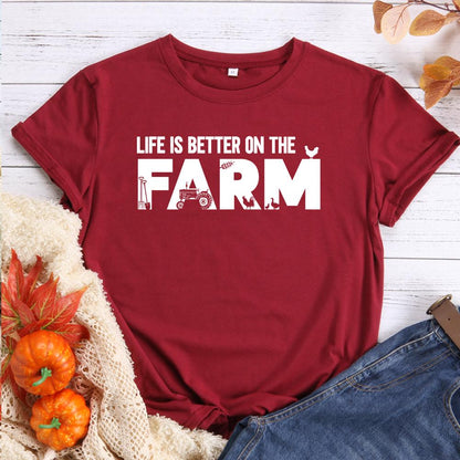 HYC - Life is better on the farm T-shirt Tee -04049