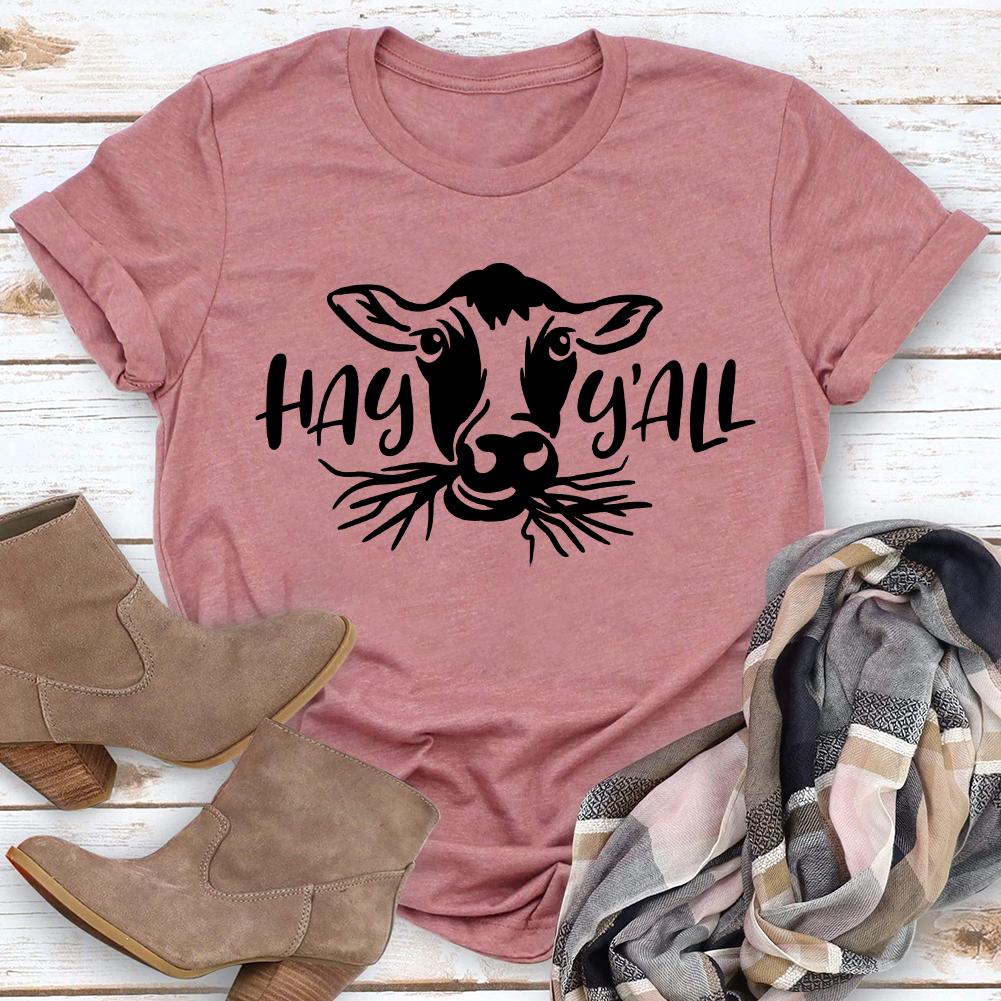 HYC - Cow Face T-shirt Tee-04904