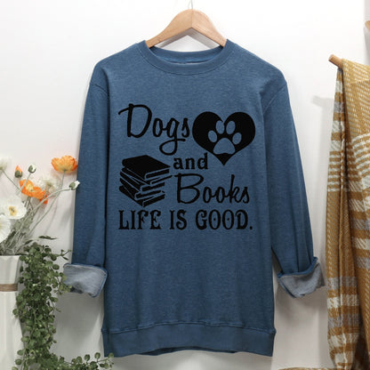 Womens Dog And ooks Are ood  Pet Animal Lover Women Casual Sweatshirt