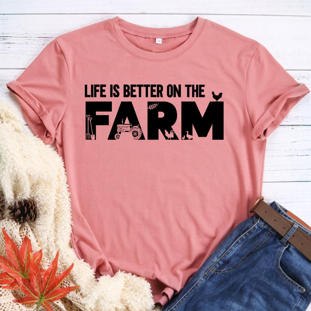 HYC - Life is better on the farm T-shirt Tee -04049